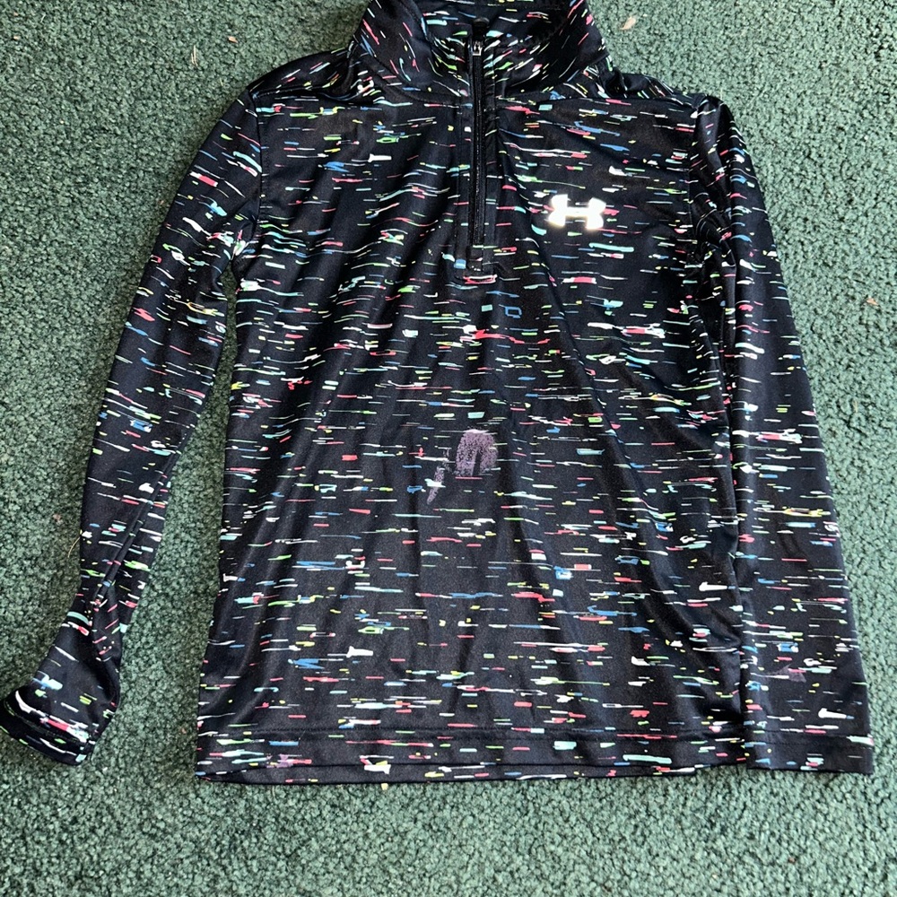 Under Armour Black and Multicolor Half-Zip Top